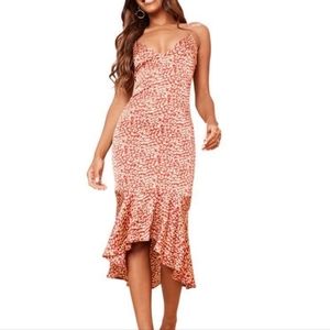 Prettylittlething leopard print midi dress